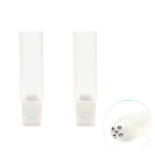 Tubo de embalagem cosmético transparente 35ml de pequeno diâmetro com tampa aplicadora
